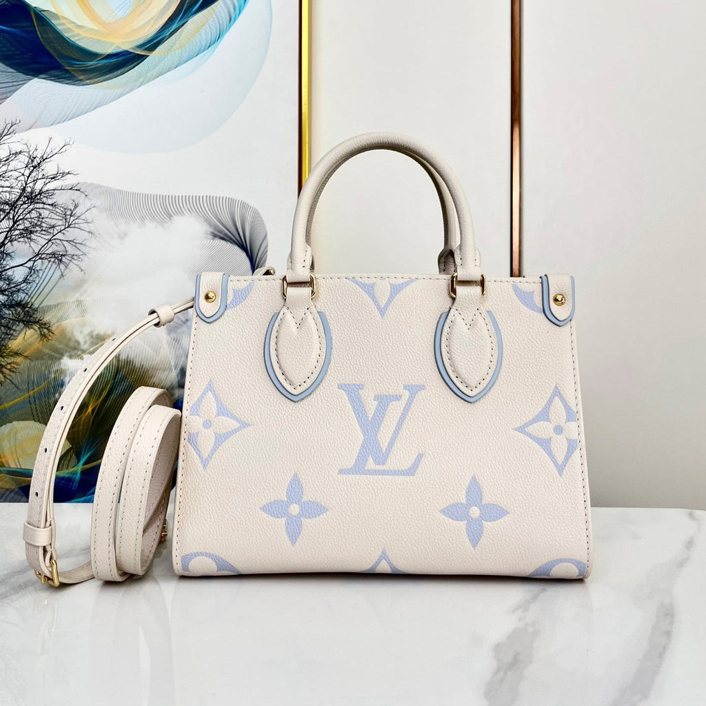 LOUIS VUITTON ONTHEGO 25 WHITE PURPLE MONOGRAM CANVAS
