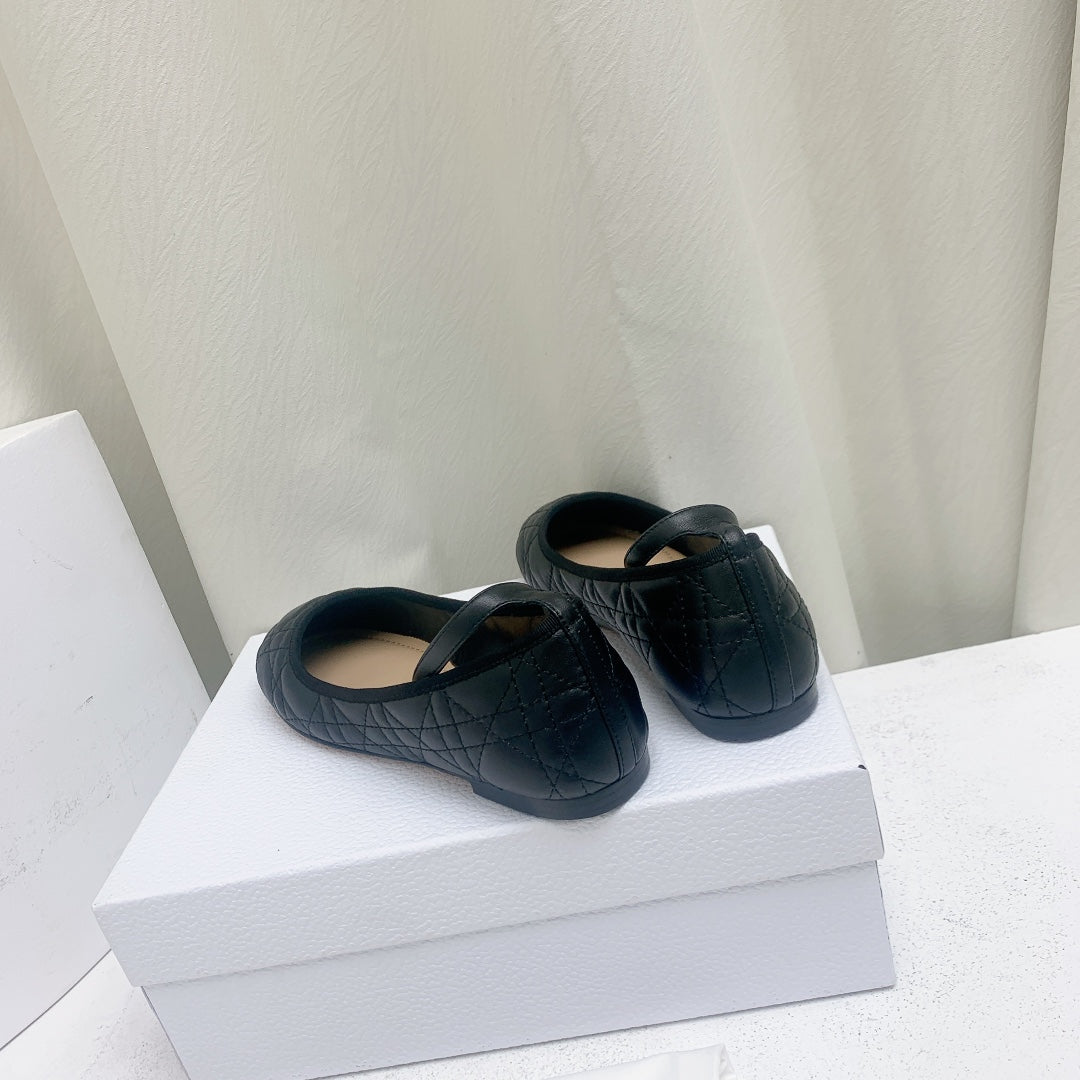 DIOR CD BALLET FLAT BLACK MOP