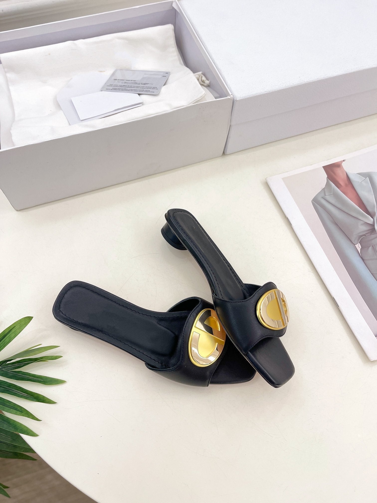 DIOR CD FOREVER HEELED 1.5CM BLACK