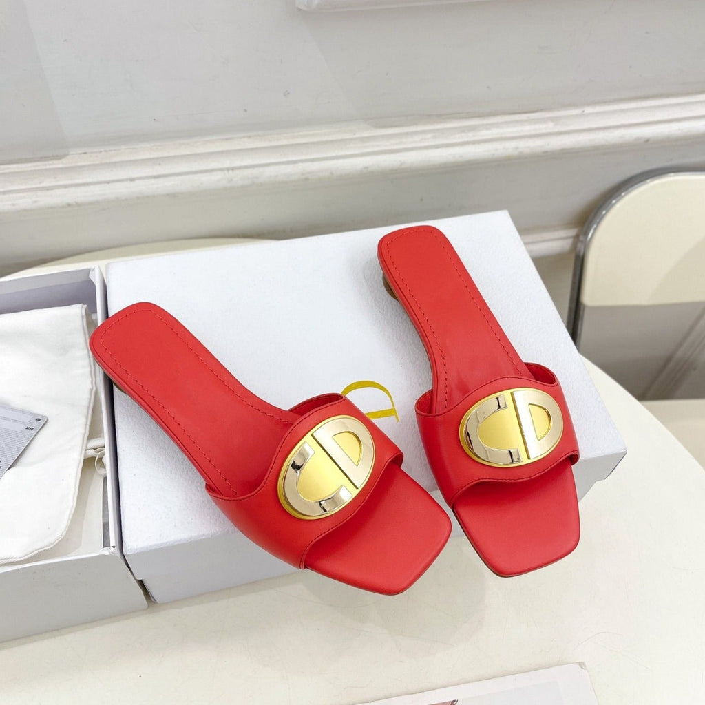 DIOR CD FOREVER HEELED 1.5CM RED