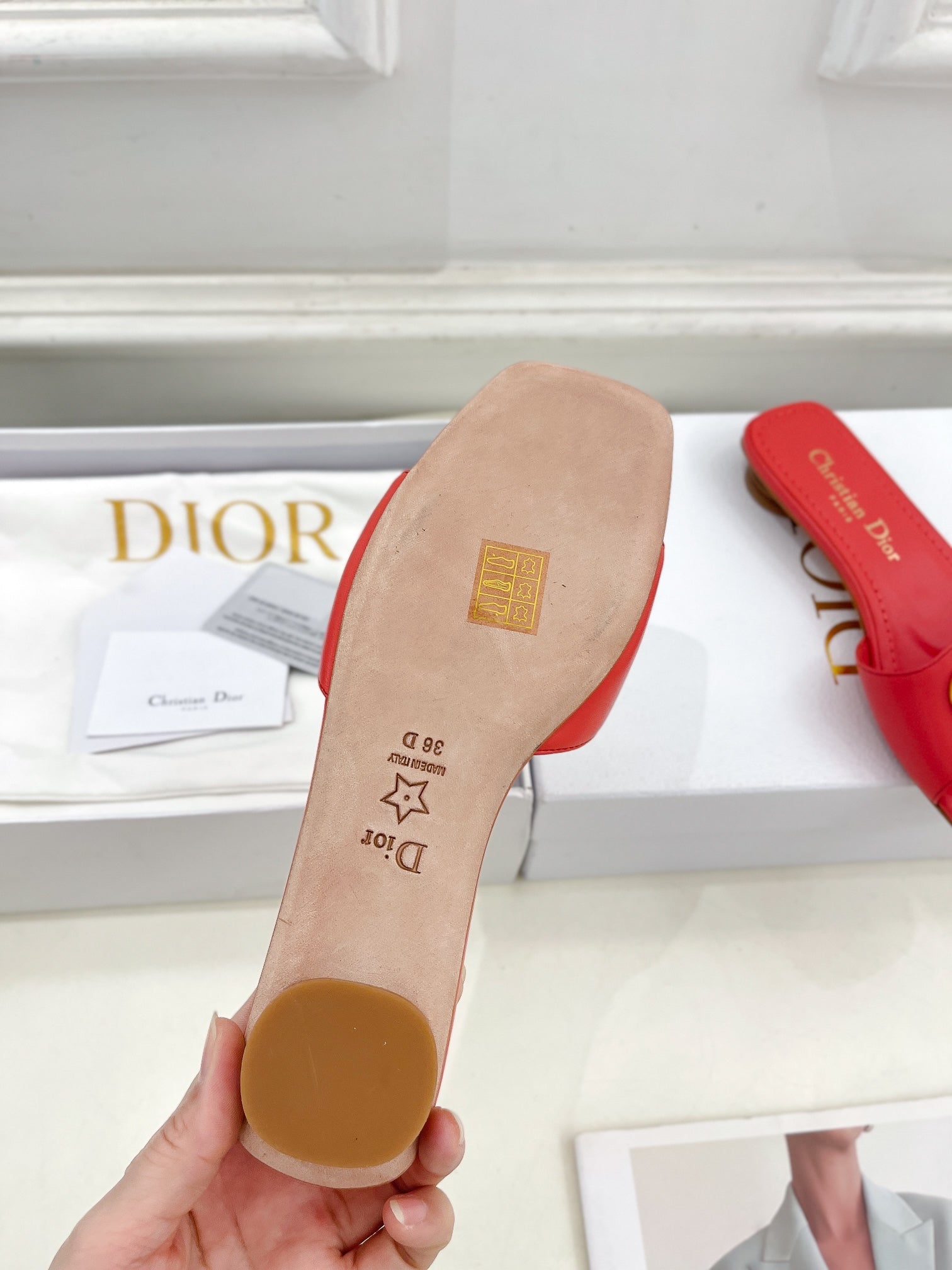 DIOR CD FOREVER HEELED 1.5CM RED