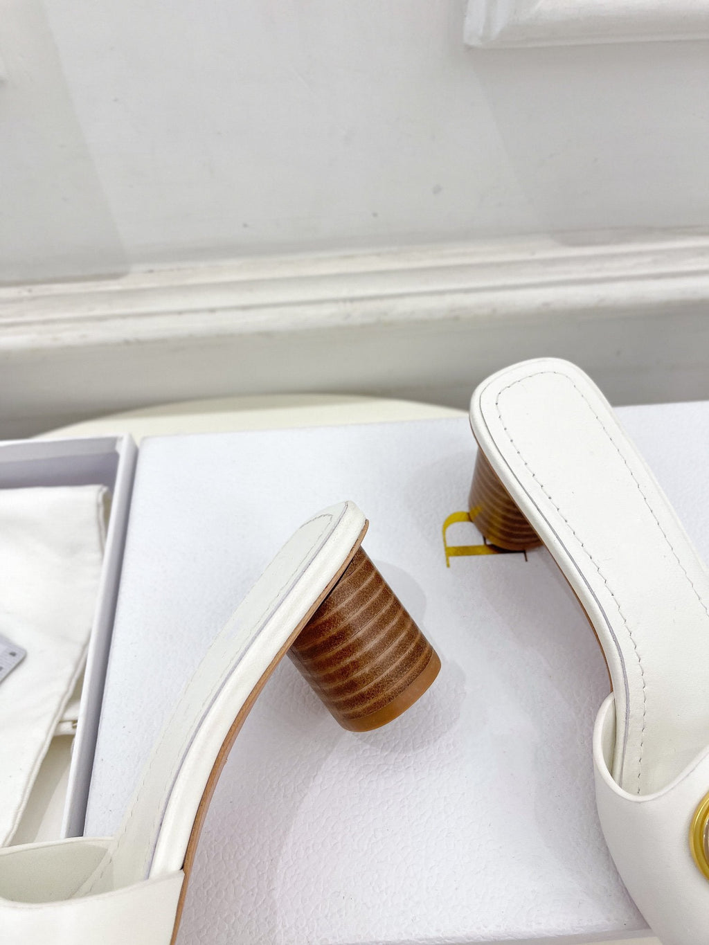 DIOR CD FOREVER HEELED 5CM WHITE