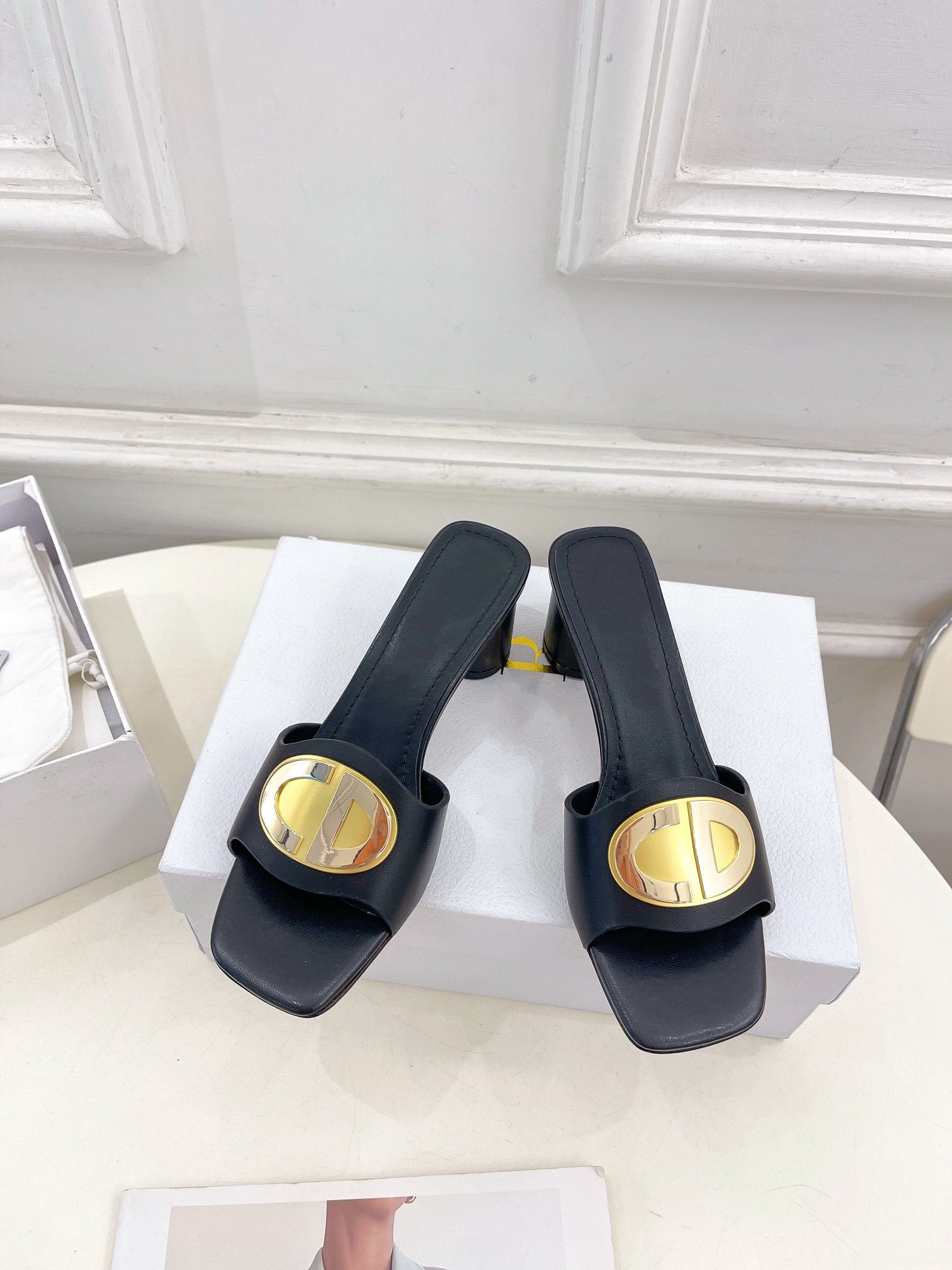 DIOR CD FOREVER HEELED 5CM BLACK