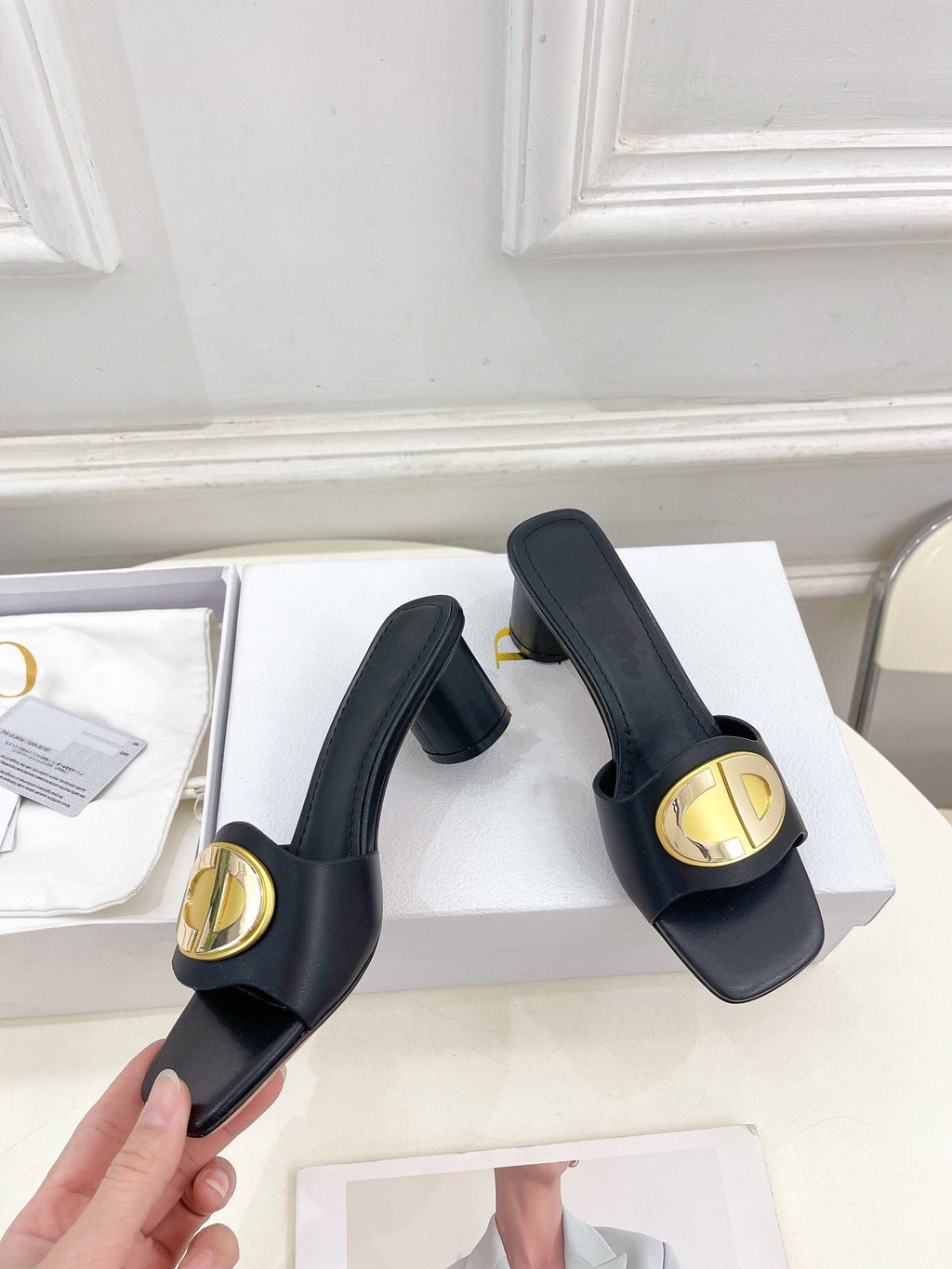 DIOR CD FOREVER HEELED 5CM BLACK