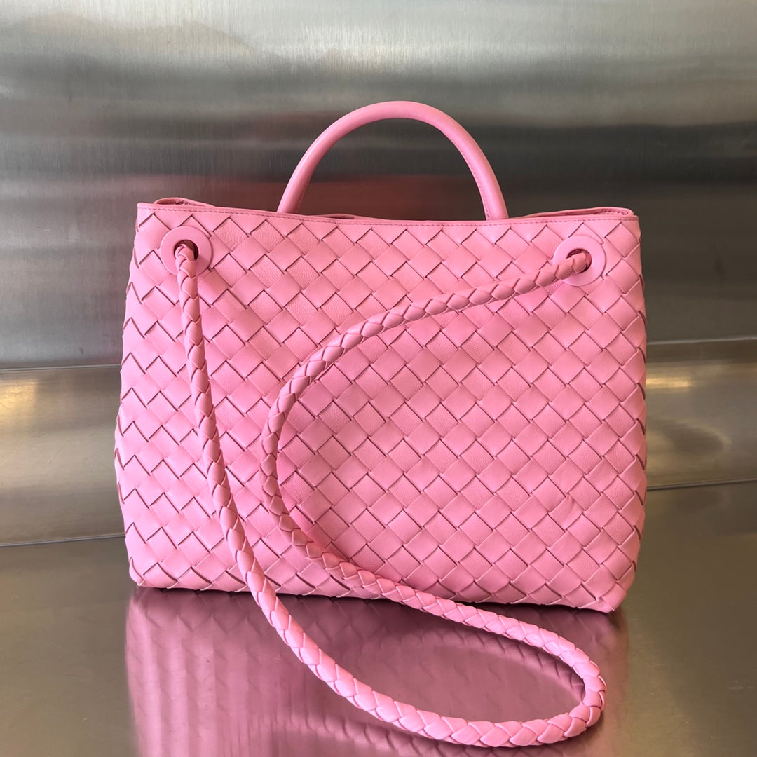 BOTTEGA VENETA MEDIUM ANDIAMO 32CM PINK LAMBSKIN