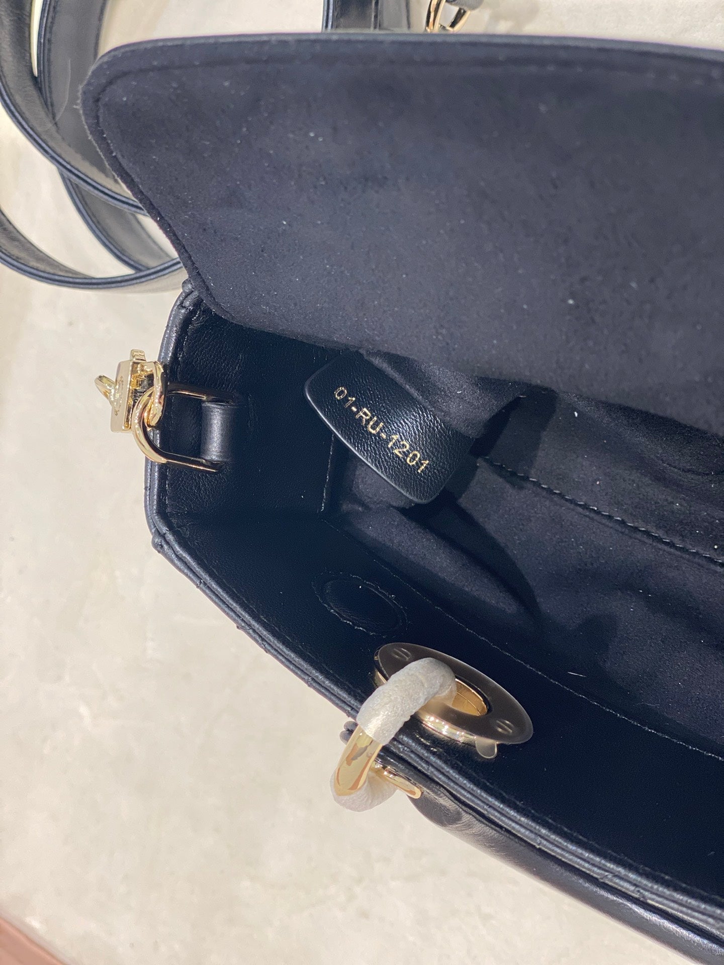 DIOR SMALL LADY D-JOY 22 BLACK LAMBSKIN