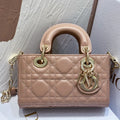 DIOR MICRO LADY D-JOY 16.5 ROSE LAMBSKIN