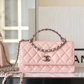 CHANEL WOC 18.5 PINK LAMBSKIN SILVER HARDWARE