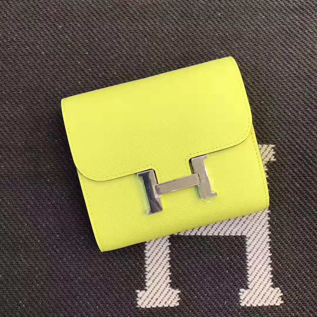 HERMES Constance 13 Lime Epsom Shw