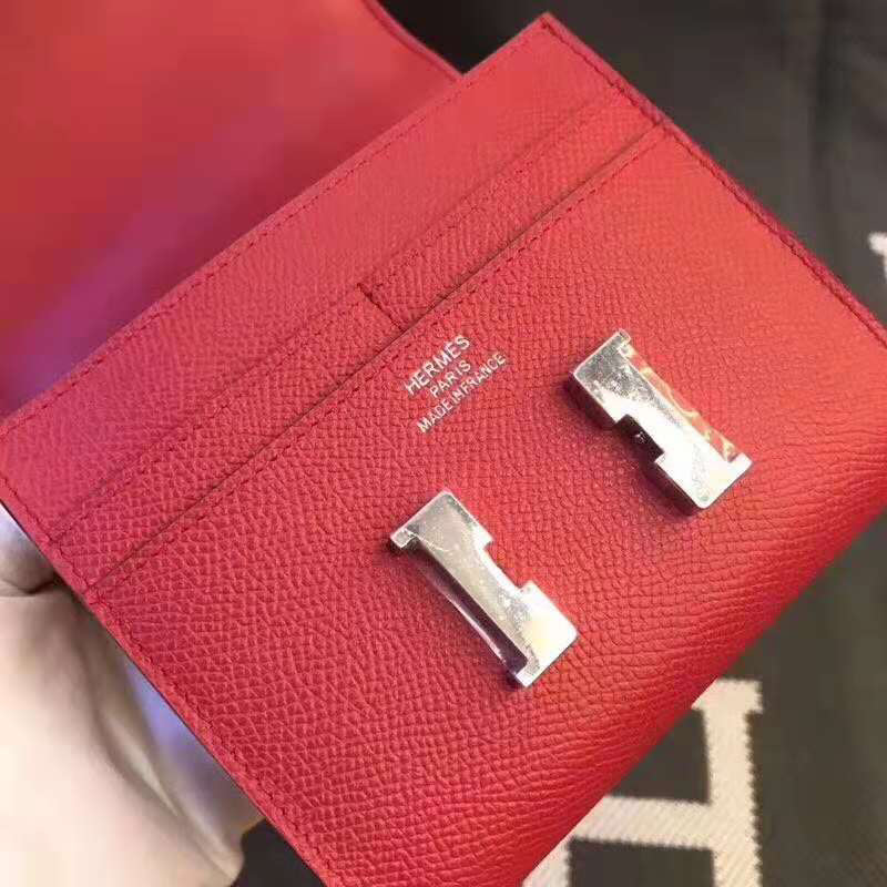 HERMES Constance 13 Red Epsom Shw