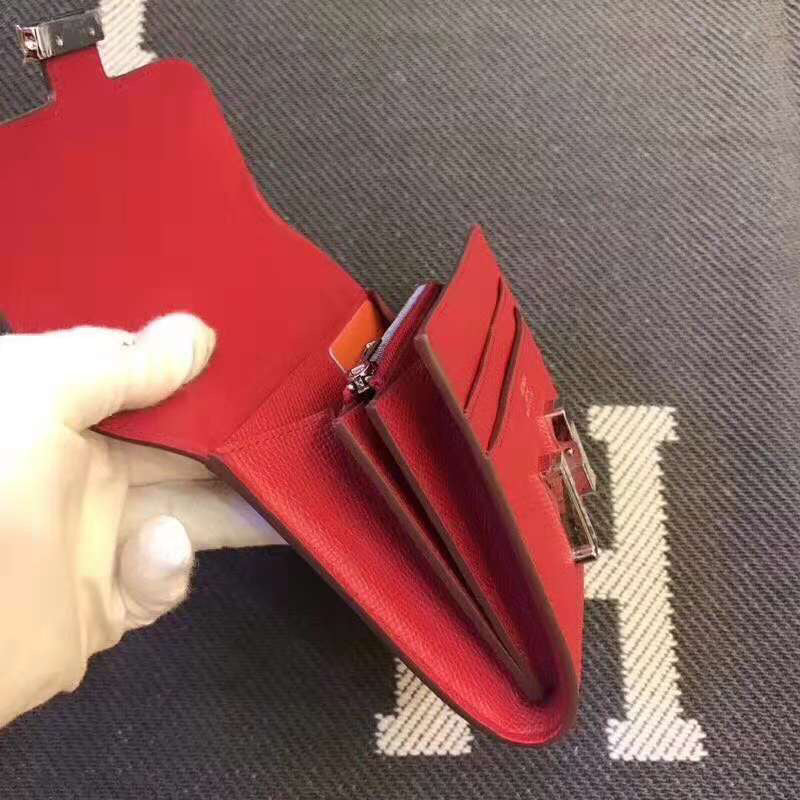 HERMES Constance 13 Red Epsom Shw