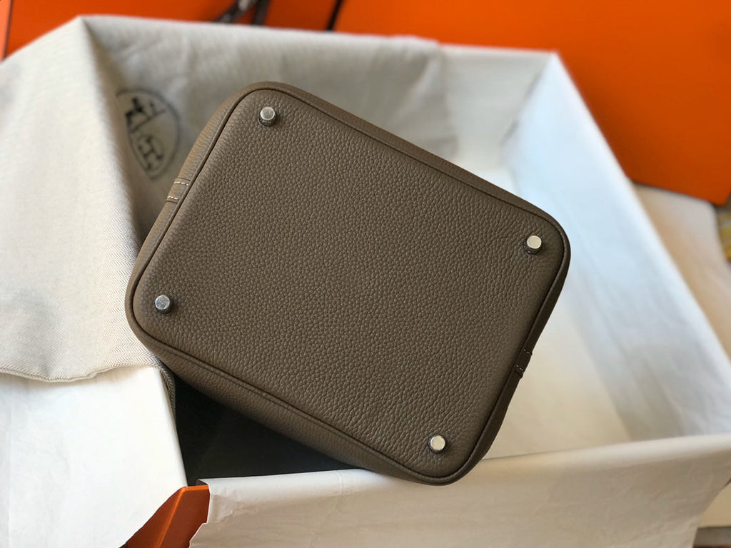 HERMES picotin lock 22 brown togo shw