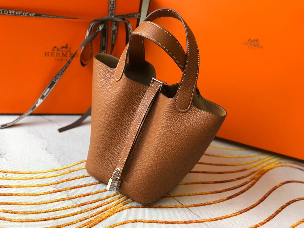 HERMES picotin lock 22 tan togo shw