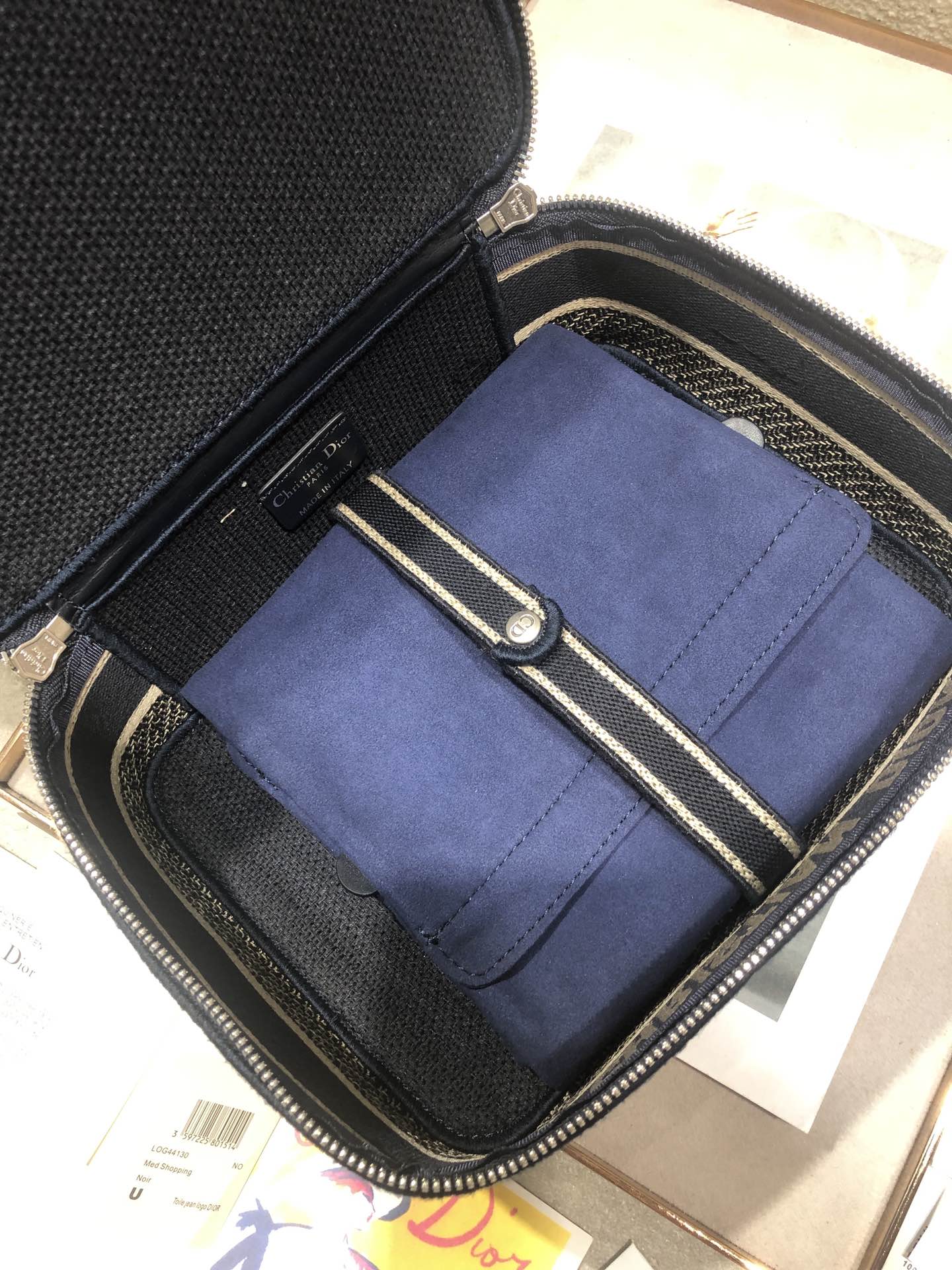 DIOR SMALL 24 VANITY CASE IN BLACK MONOGRAM OBLIQUE JACQUARD