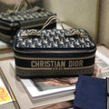 DIOR SMALL 24 VANITY CASE IN BLACK MONOGRAM OBLIQUE JACQUARD
