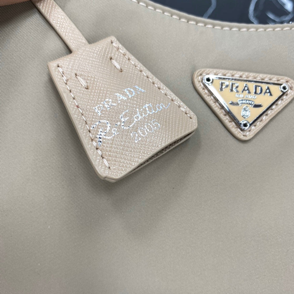 PRADA HOBO 22 BAG IN FLAX YELLOW RE-NYLON
