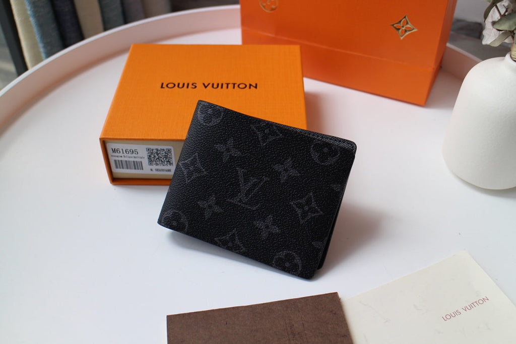 LOUIS VUITTON LV 25S MULTIPLE WALLET IN MONOGRAM ECLIPSE COATED CALFSKIN