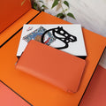 HERMES Zipper Wallet 20 Orange Epsom