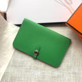 HERMES Dogon Wallet 20 Green Togo Shw