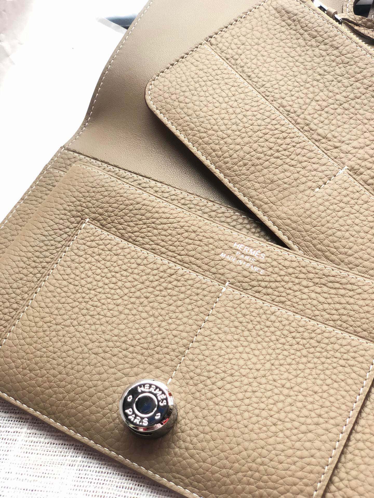 HERMES Dogon Wallet 20 Brown Togo Shw