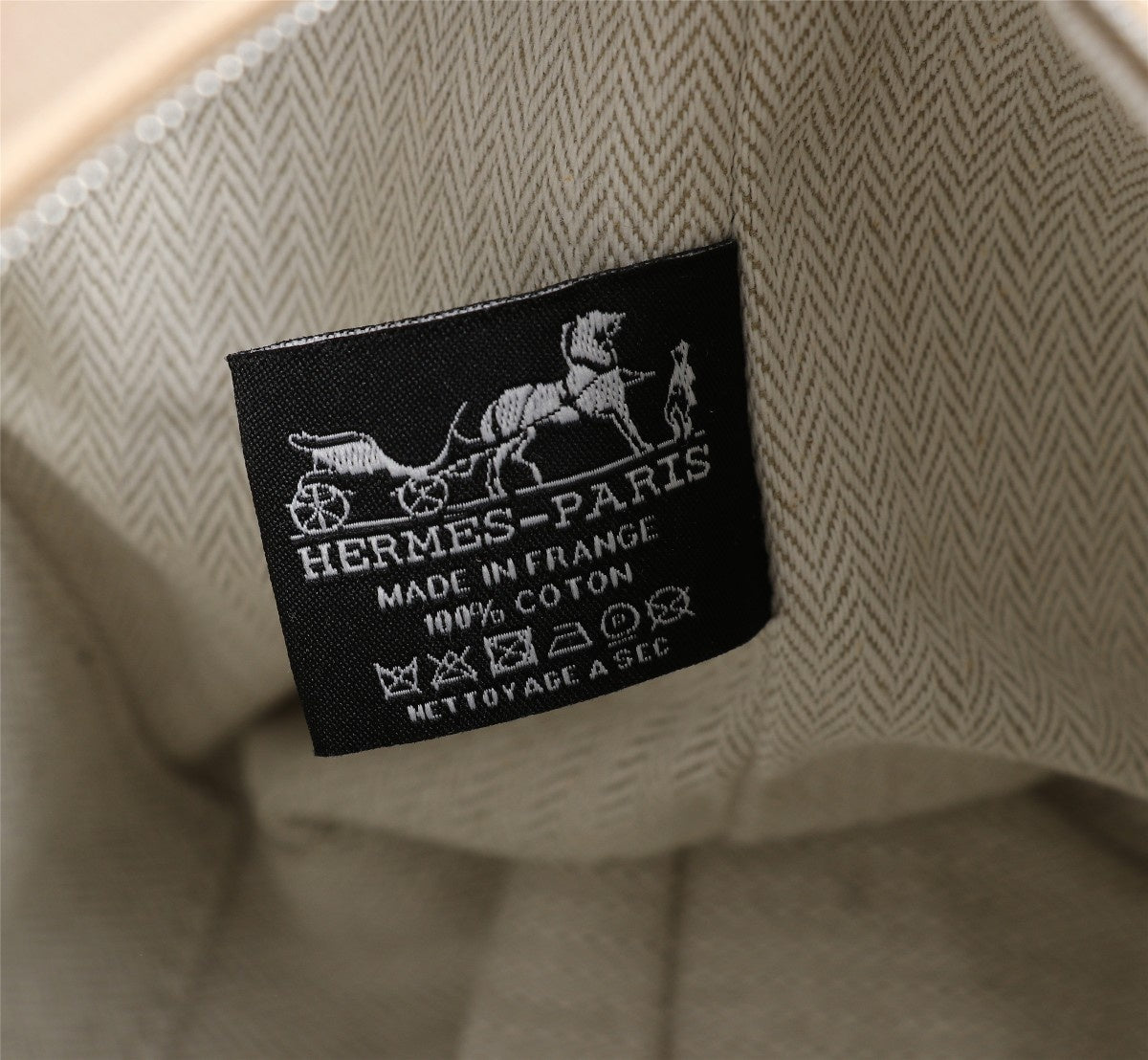 HERMES BRIDE-A-BRAC 25 BEIGE CANVAS