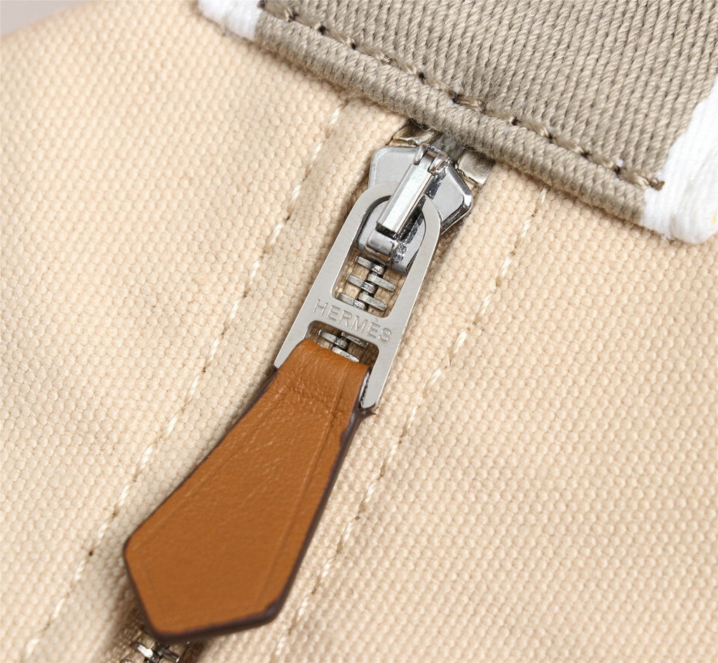 HERMES BRIDE-A-BRAC 21 BEIGE CANVAS