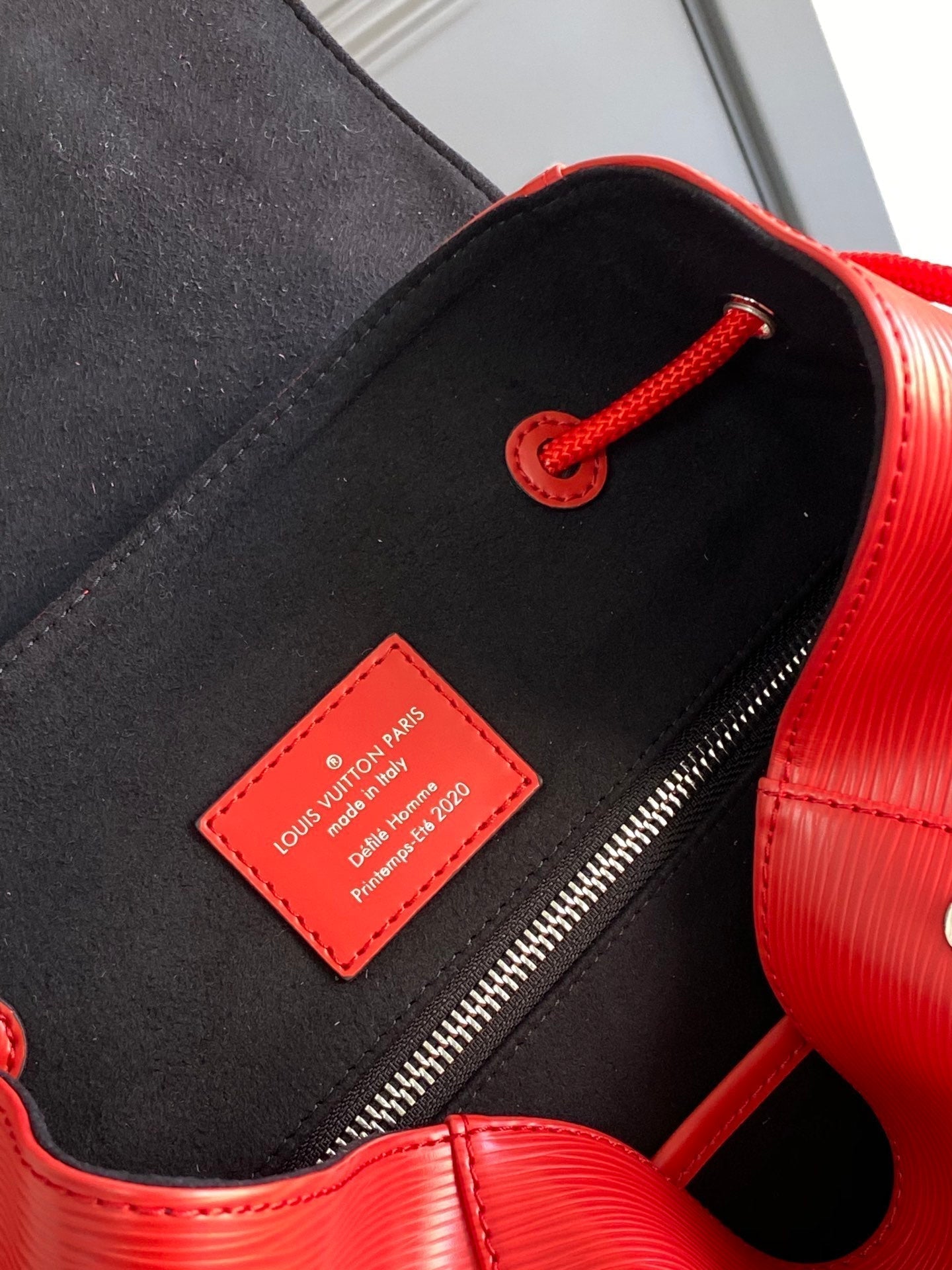 LOUIS VUITTON LV x SUPREME CHRISTOPHER SMALL BACKPACK 47 IN RED EPI CALFSKIN