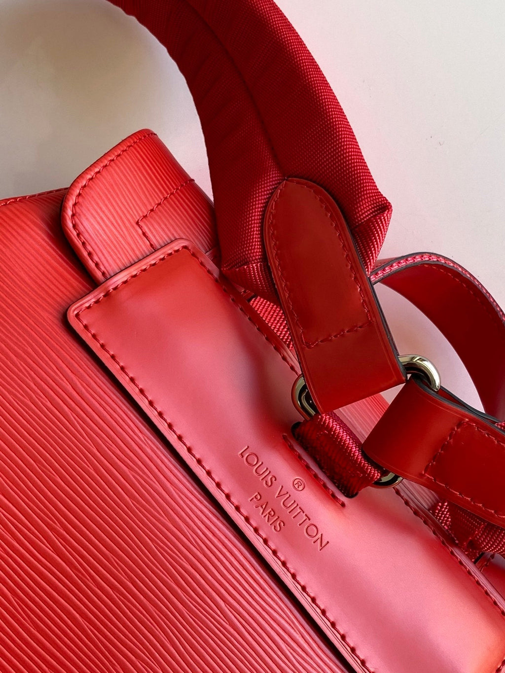 LOUIS VUITTON LV x SUPREME CHRISTOPHER SMALL BACKPACK 47 IN RED EPI CALFSKIN