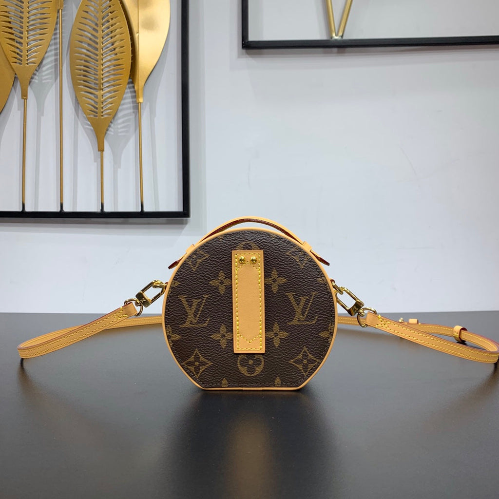 LOUIS VUITTON MINI BOITE CHAPEAU 13 IN BROWN MONOGRAM CANVAS GOLD HARDWARE