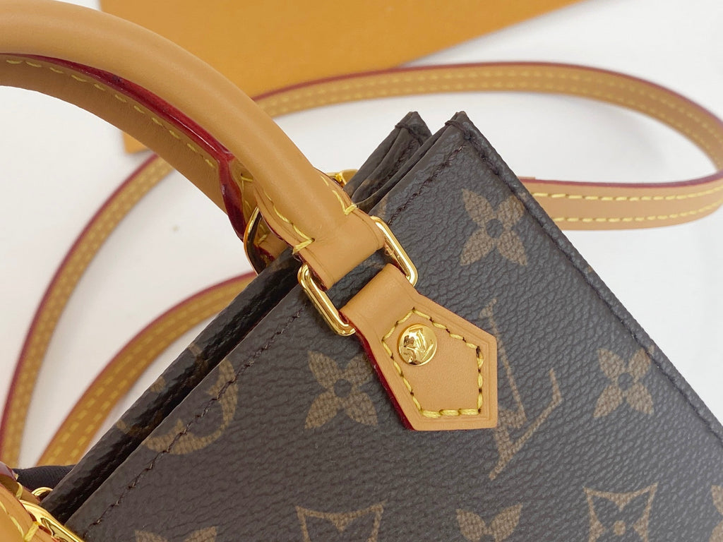 LOUIS VUITTON LV MINI TOTE BAG 17 IN BROWN MONOGRAM COATED CANVAS