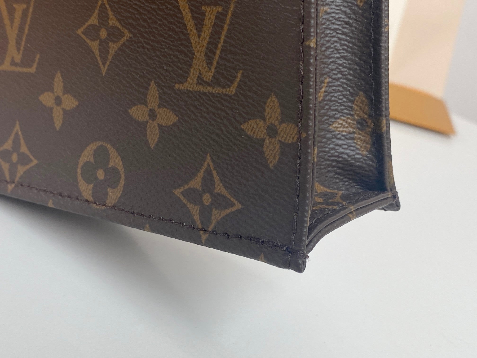 LOUIS VUITTON LV MINI TOTE BAG 17 IN BROWN MONOGRAM COATED CANVAS