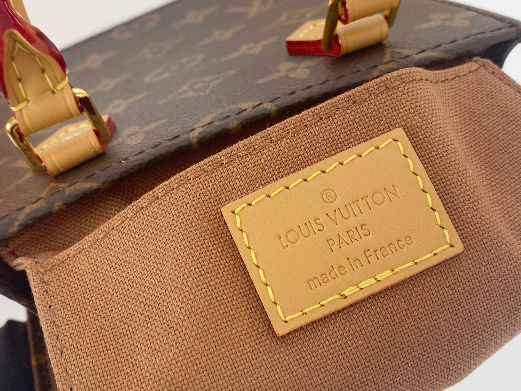 LOUIS VUITTON LV MINI TOTE BAG 17 IN BROWN MONOGRAM COATED CANVAS