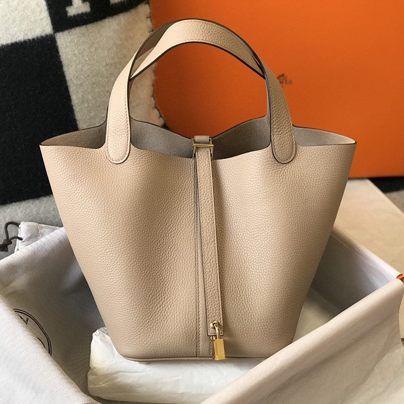 HERMES picotin lock 18 light beige togo ghw