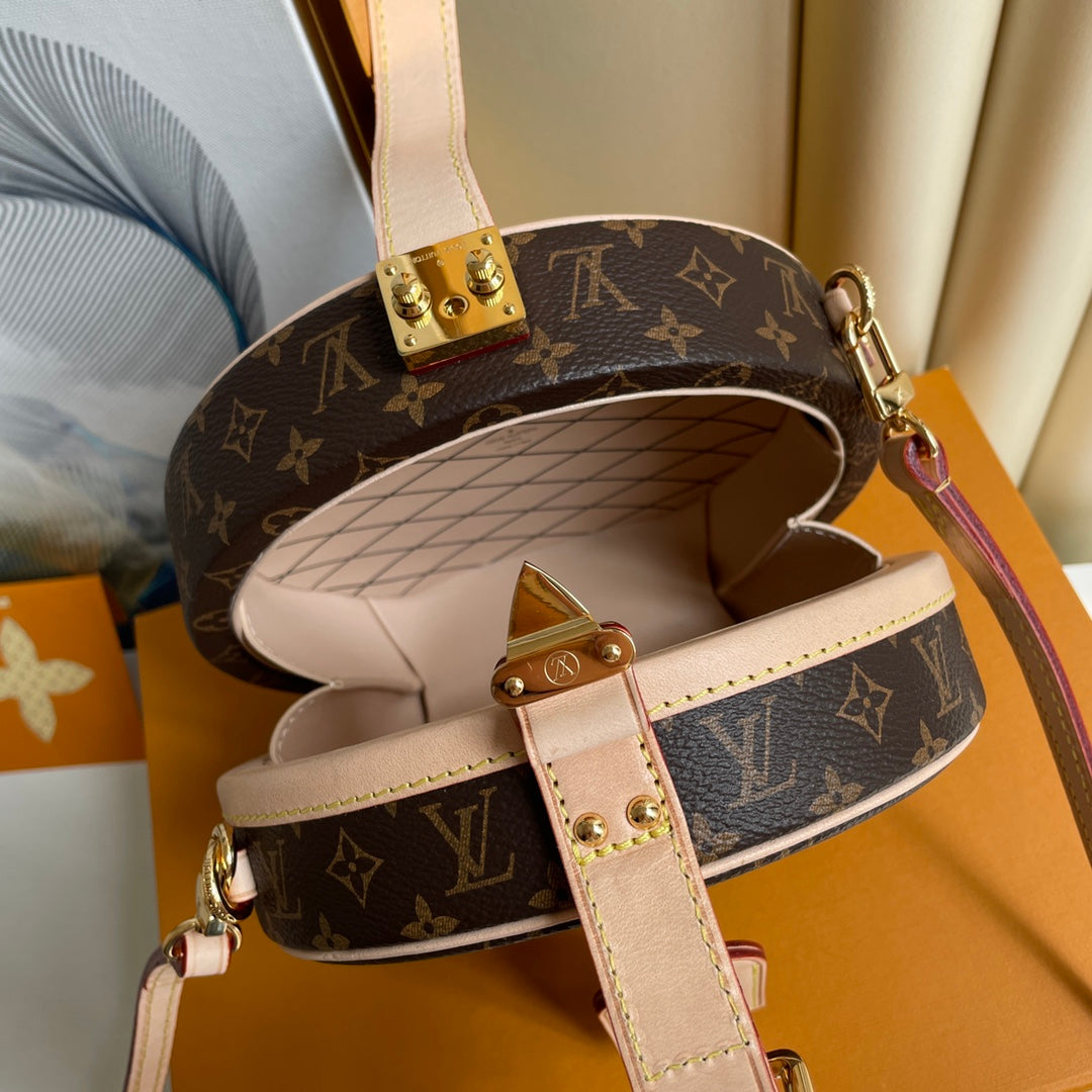 LOUIS VUITTON LV 25S PETITE BOITE CHAPEAU 17 IN BROWN MONOGRAM COATED CALFSKIN