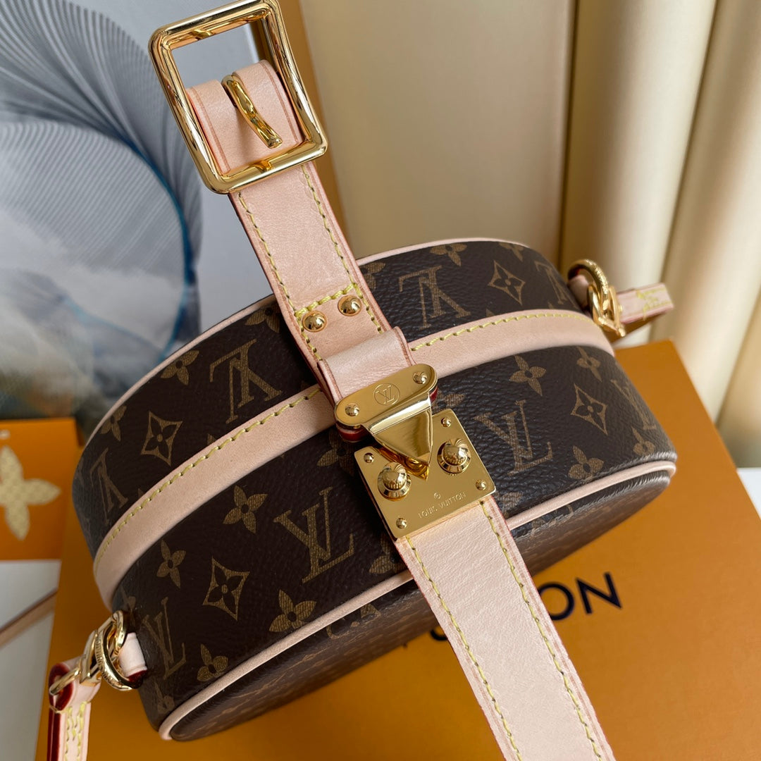 LOUIS VUITTON LV 25S PETITE BOITE CHAPEAU 17 IN BROWN MONOGRAM COATED CALFSKIN