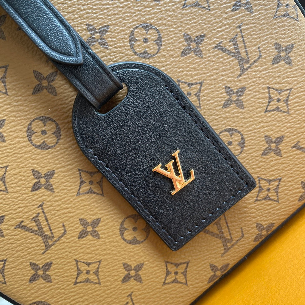 LOUIS VUITTON LV 25S PETITE BOITE CHAPEAU 17 IN BLACK MONOGRAM REVERSE CALFSKIN