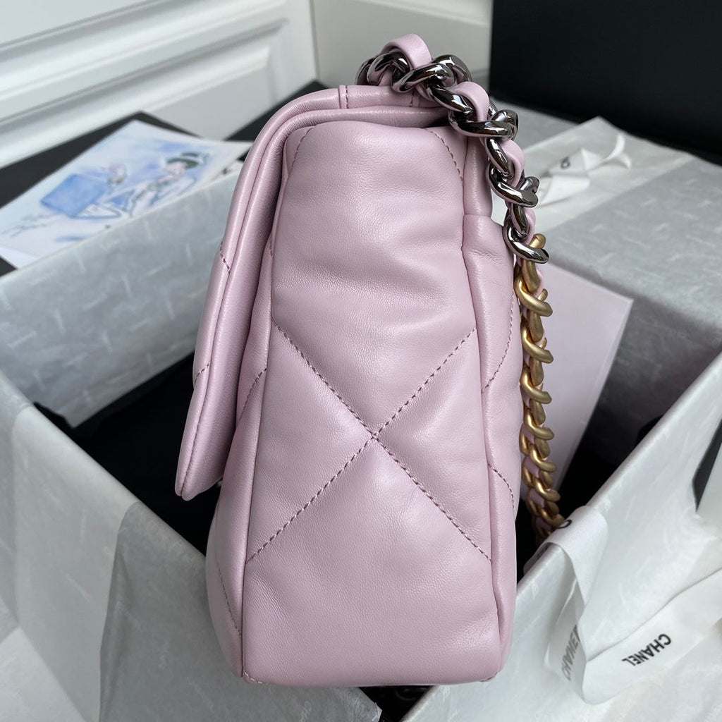 CHANEL 26 SMALL BAG IN LIGHT PINK CALFSKIN