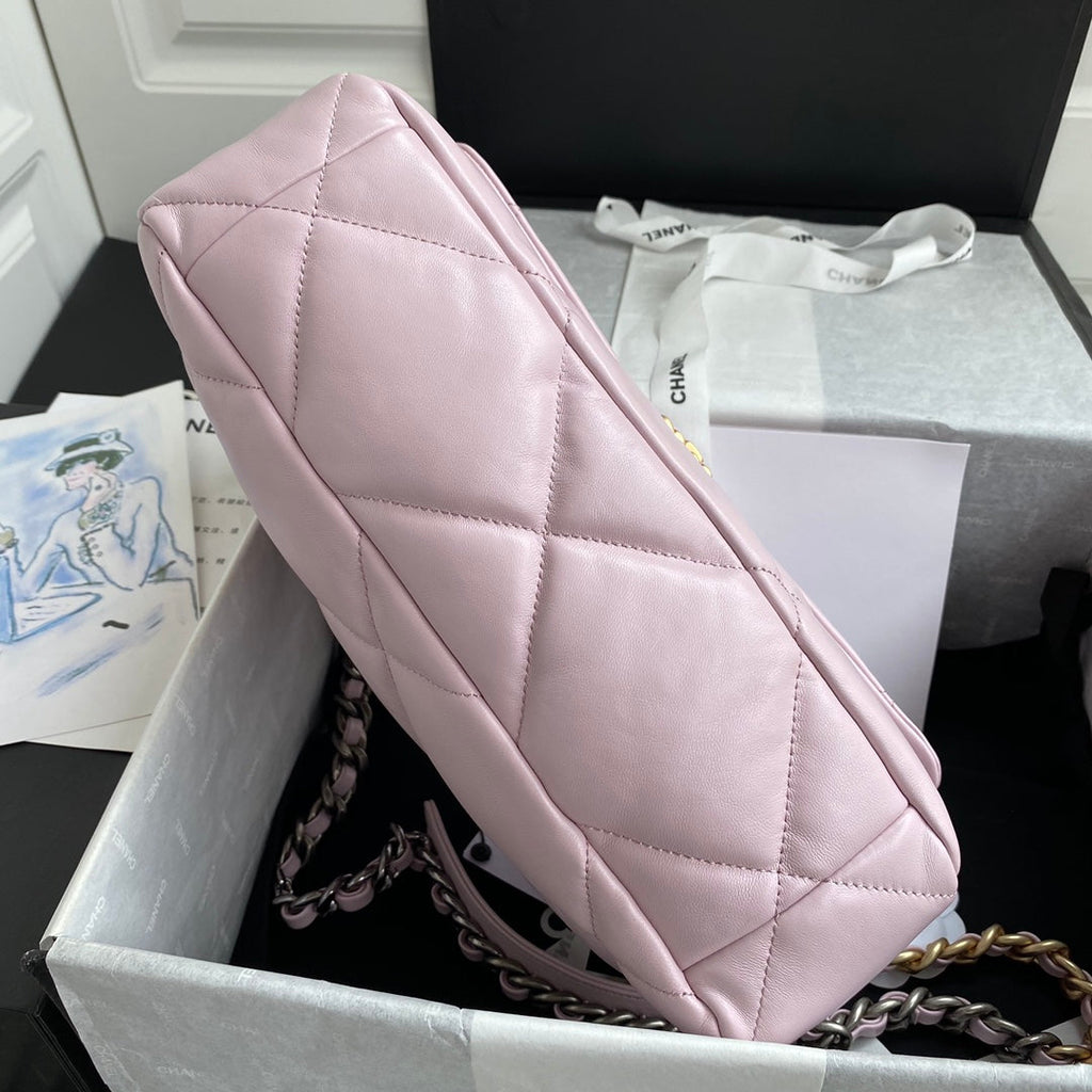 CHANEL 26 SMALL BAG IN LIGHT PINK CALFSKIN