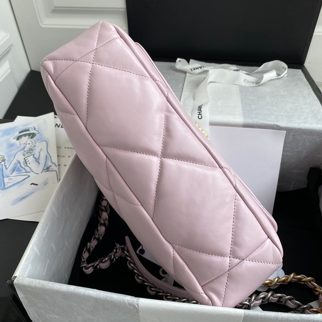 CHANEL 26 SMALL BAG IN LIGHT PINK CALFSKIN