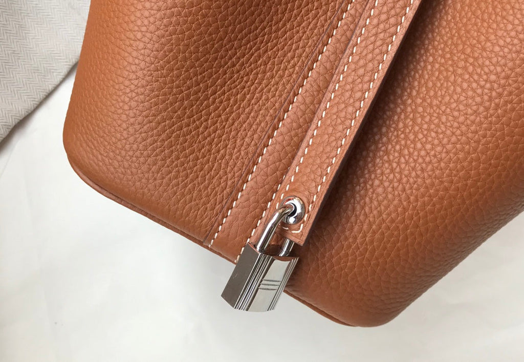 HERMES picotin lock 18 gold togo shw