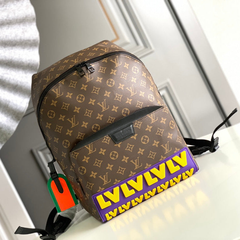 LOUIS VUITTON DISCOVERY BACKPACK 40 IN BROWN MONOGRAM CANVAS RUBBER LOGO