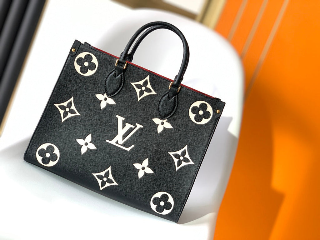 LOUIS VUITTON ONTHEGO MM 35CM BLACK WHITE