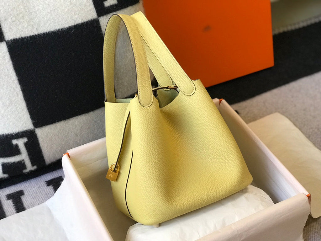 HERMES picotin lock 22 lime togo ghw