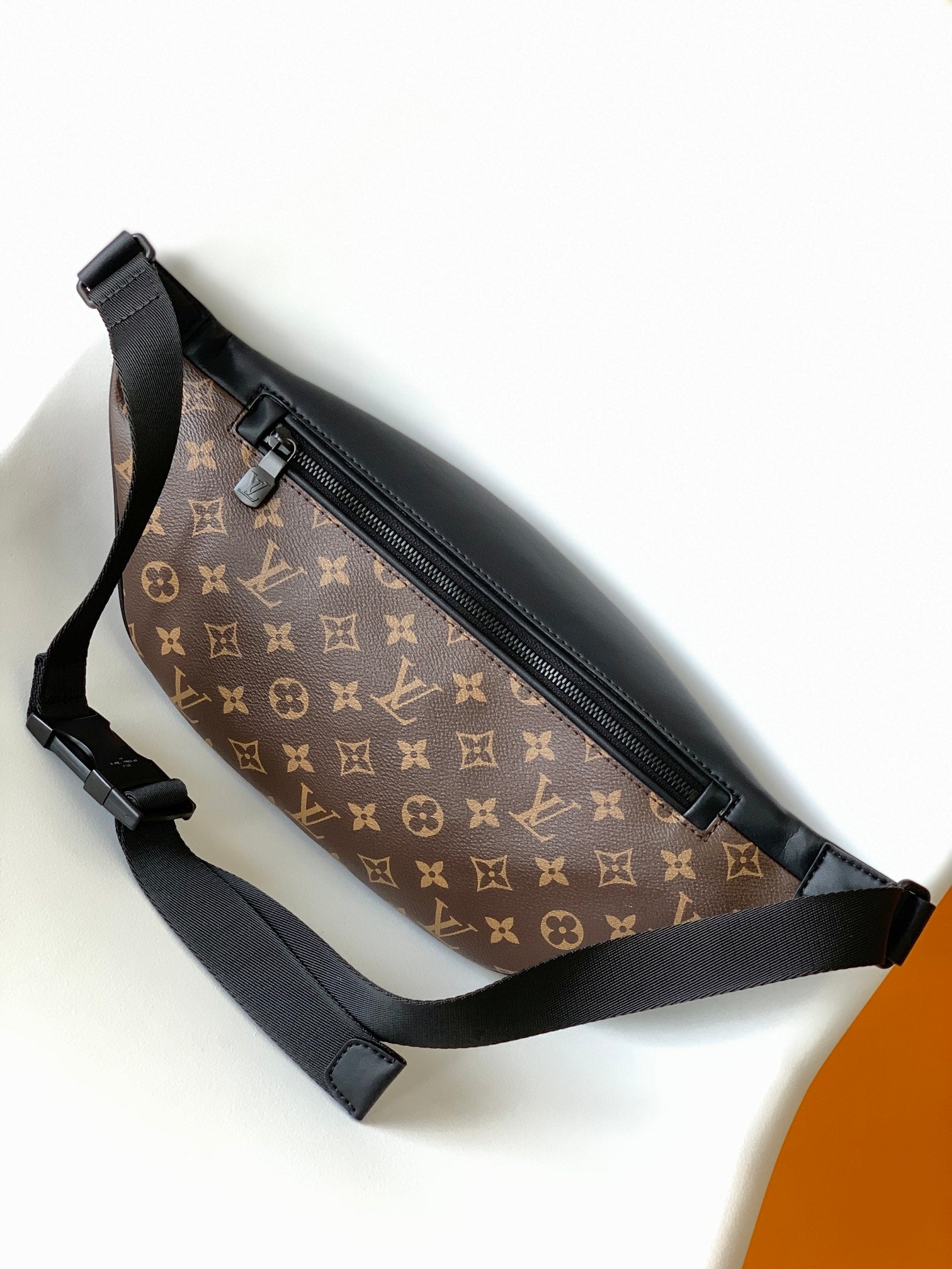LOUIS VUITTON LV 25S DISCOVERY BUMBAG 47 IN BROWN AND BLACK EMBOSSED MONOGRAM ECLIPSE CALFSKIN
