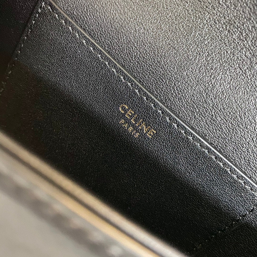 CELINE MINI 18 PADLOCK BLACK CALFSKIN BAG
