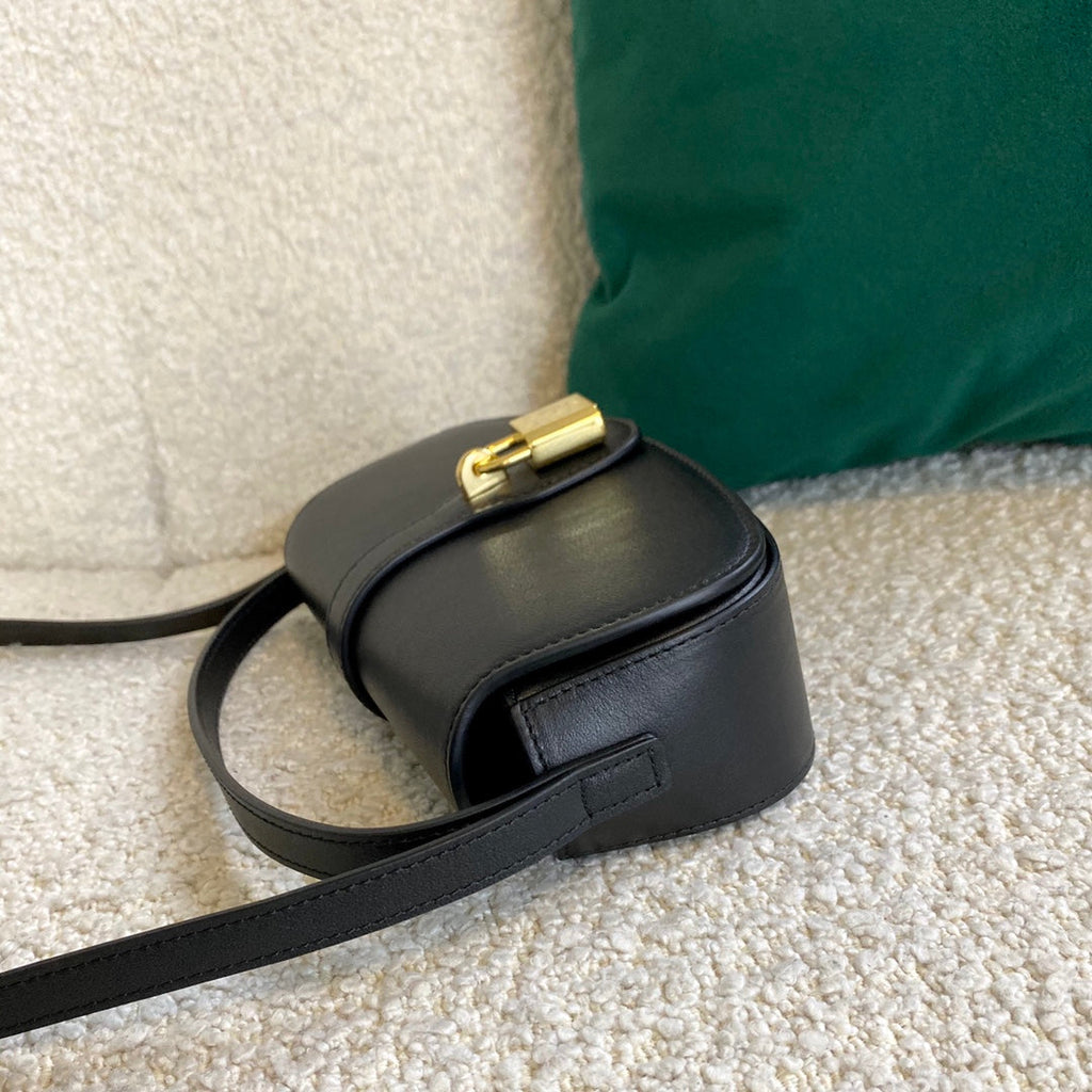 CELINE MINI 18 PADLOCK BLACK CALFSKIN BAG