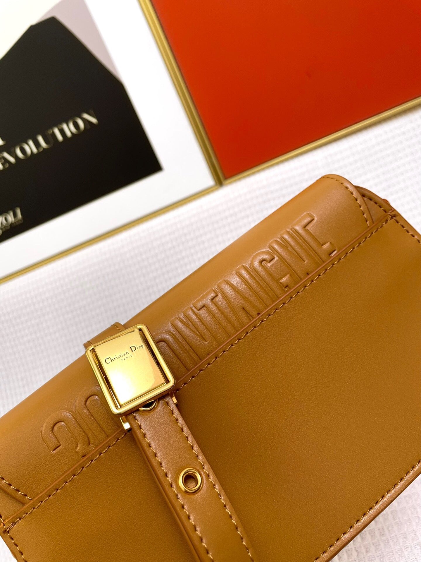 DIOR MINI BOBBY EAST-WEST 20 BAG IN CHOCOLATE BROWN CALFSKIN
