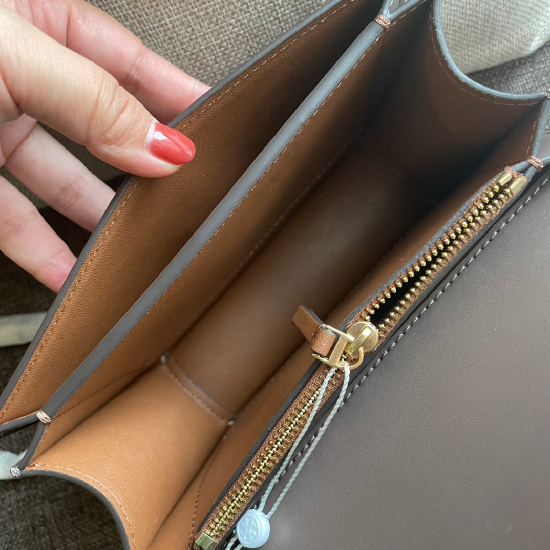 CELINE TRIOMPHE BOX 18 CALFSKIN GREY
