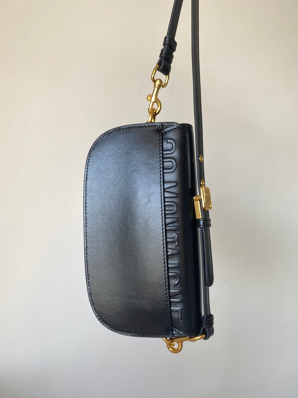 DIOR BOBBY EAST-WEST 22 BAG IN BLACK CALFSKIN