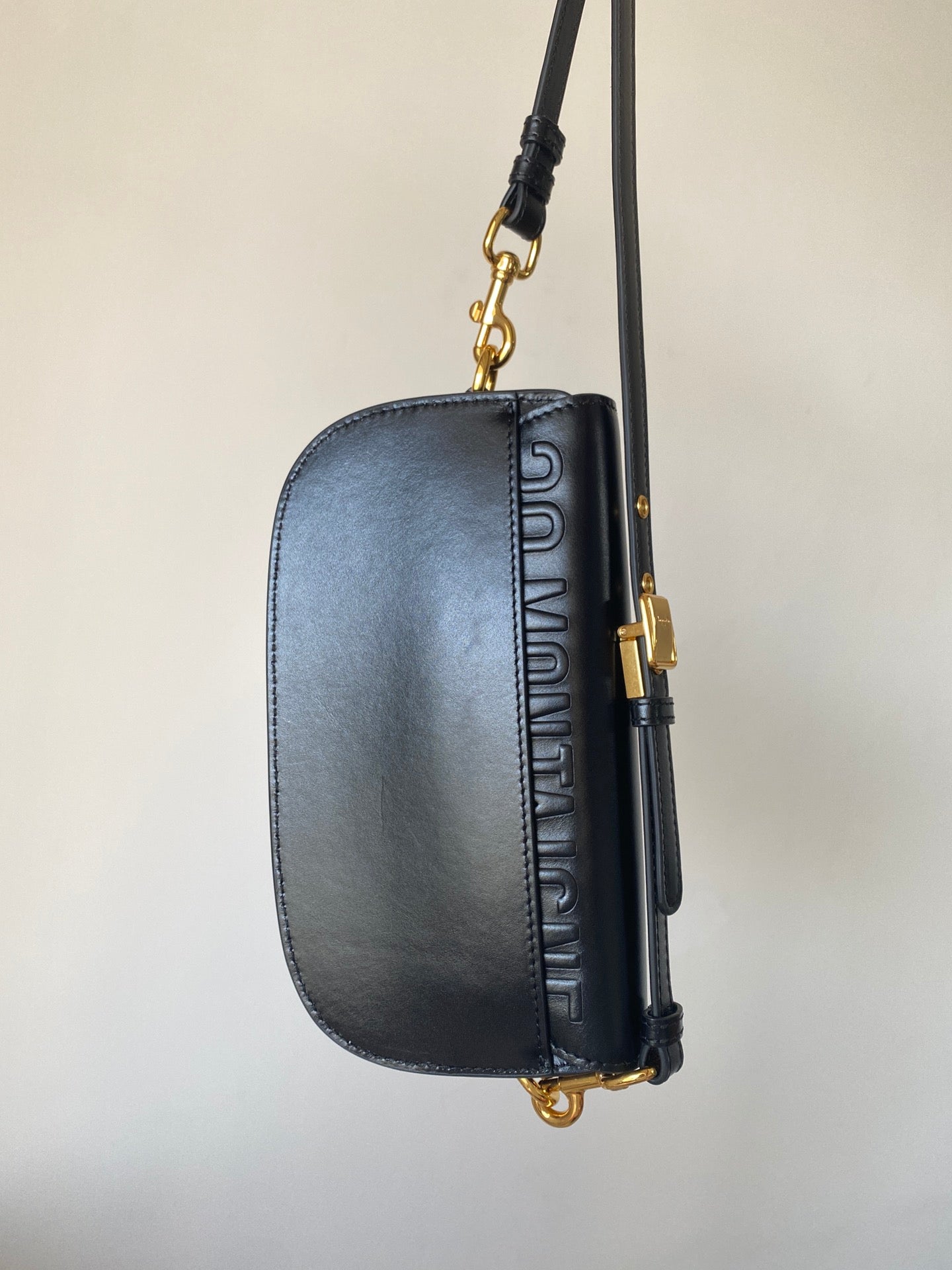 DIOR BOBBY EAST-WEST 22 BAG IN BLACK CALFSKIN